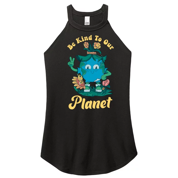 Be Kind To Our Planet Women’s Perfect Tri Rocker Tank