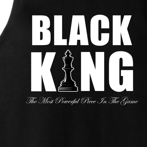 Black King The Most Powerful Piece In The Game African Pride Ladies Tri-Blend Wicking Tank