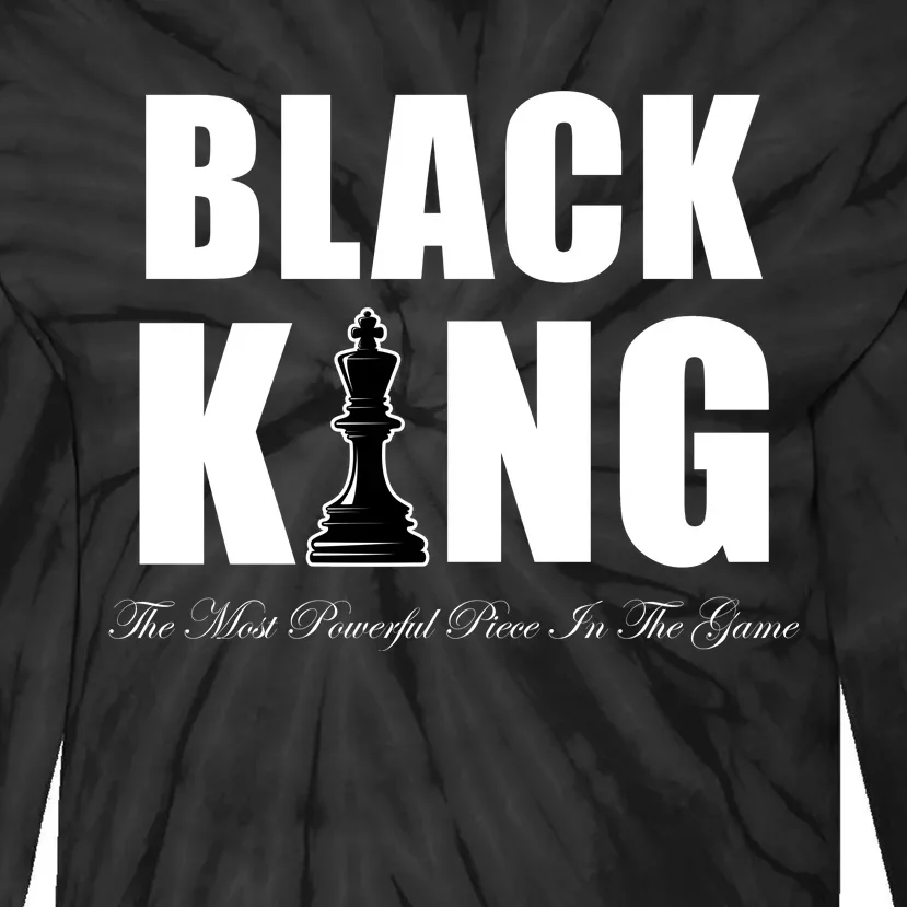 Black King The Most Powerful Piece In The Game African Pride Tie-Dye Long Sleeve Shirt