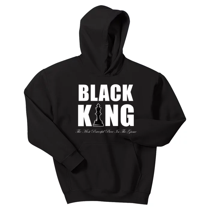 Black King The Most Powerful Piece In The Game African Pride Kids Hoodie