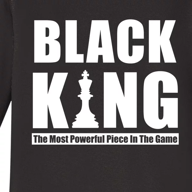 Black King The Most Powerful Piece In The Game Baby Long Sleeve Bodysuit