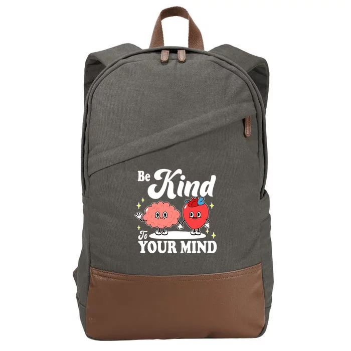 Be Kind To Your Mind Mental Health Awareness Cotton Canvas Backpack