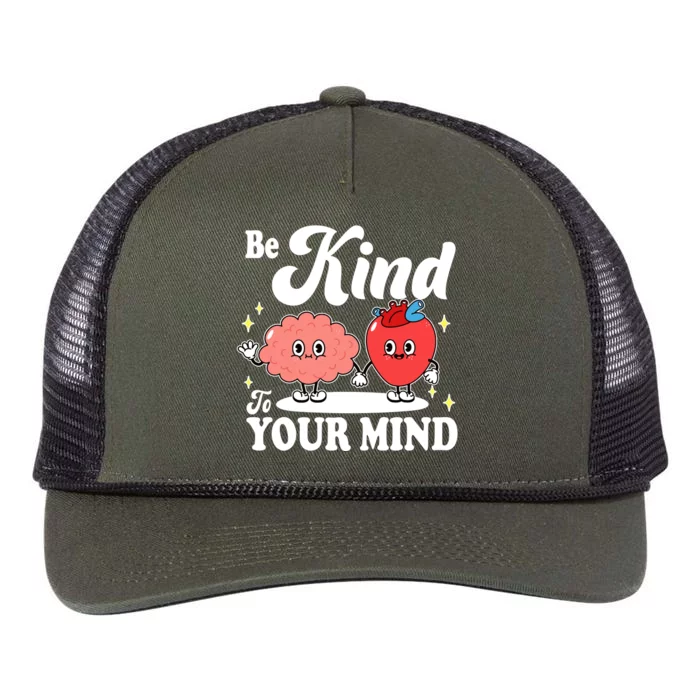 Be Kind To Your Mind Mental Health Awareness Retro Rope Trucker Hat Cap