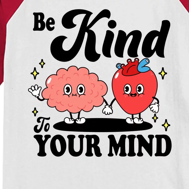 Be Kind To Your Mind Mental Health Awareness Kids Colorblock Raglan Jersey