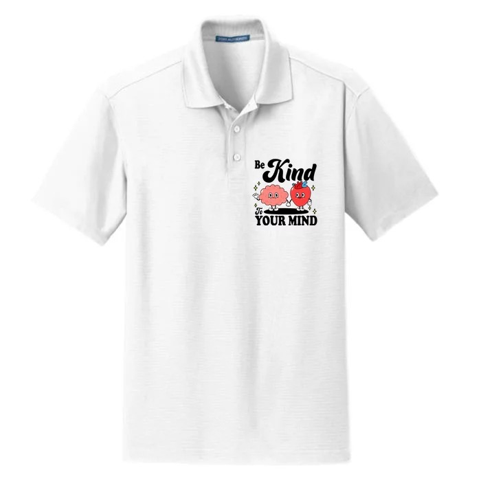 Be Kind To Your Mind Mental Health Awareness Dry Zone Grid Performance Polo