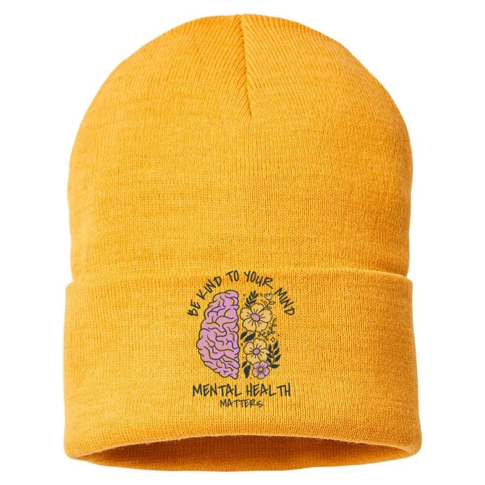 Be Kind To Your Mind Mental Health Matters Sustainable Knit Beanie