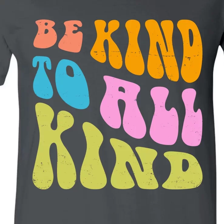 Be Kind To All Kind Quote Retro V-Neck T-Shirt