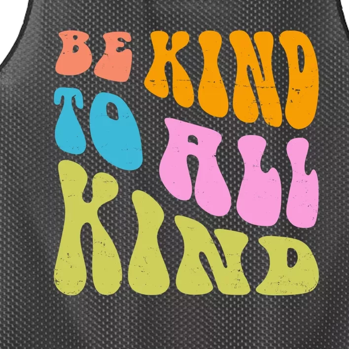 Be Kind To All Kind Quote Retro Mesh Reversible Basketball Jersey Tank