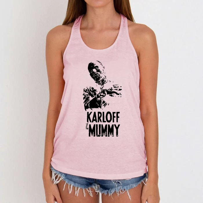 Boris Karloff The Mummy Women's Knotted Racerback Tank