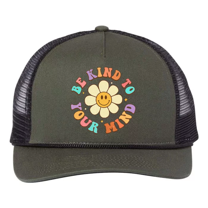 Be Kind To Your Mind Mental Health Retro Rope Trucker Hat Cap