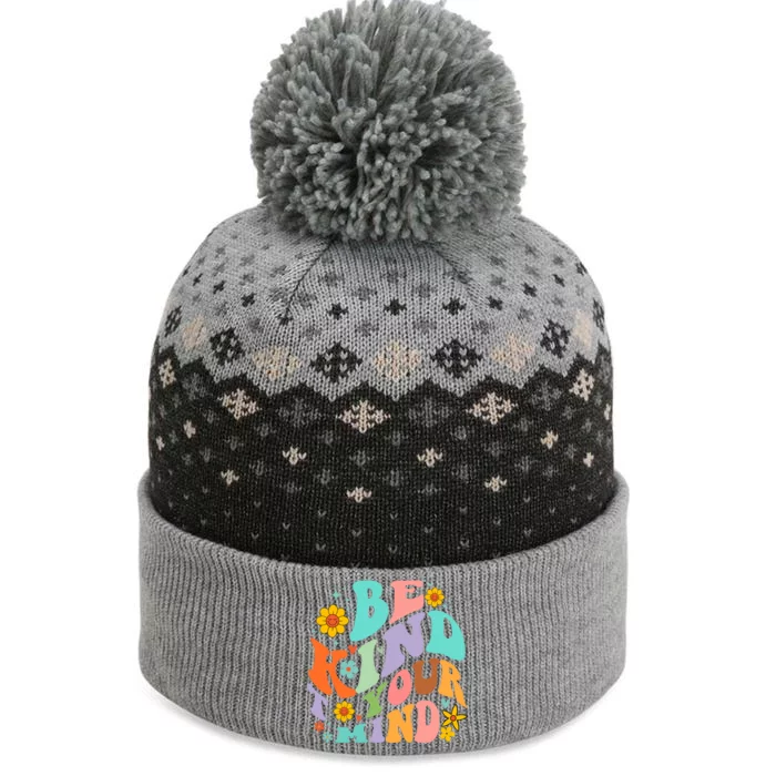 Be Kind To Your Mind Mental Health Matters The Baniff Cuffed Pom Beanie