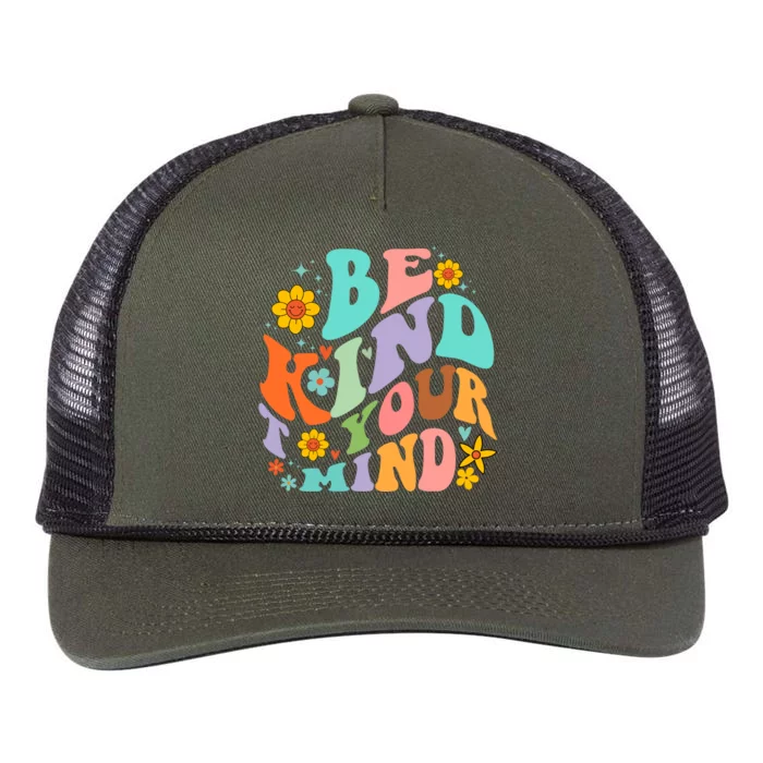 Be Kind To Your Mind Mental Health Matters Retro Rope Trucker Hat Cap