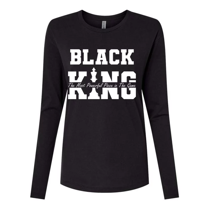 Black King The Most Powerful Piece In The Game Black History Womens Cotton Relaxed Long Sleeve T-Shirt