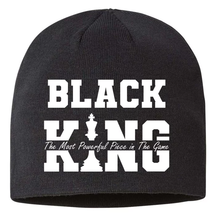 Black King The Most Powerful Piece In The Game Black History 8 1/2in Sustainable Knit Beanie