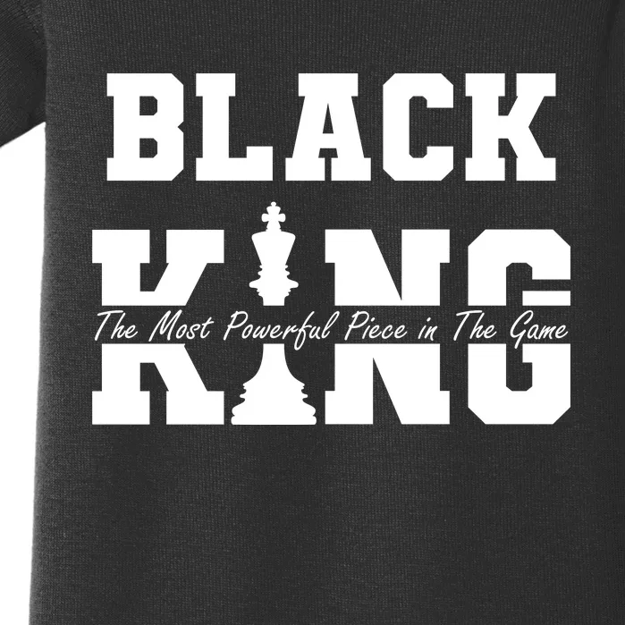 Black King The Most Powerful Piece In The Game Black History Baby Bodysuit