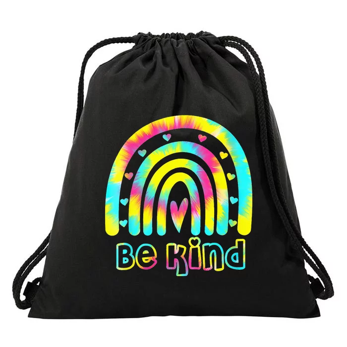 Be Kind Tie Dye Kindness Autism Awareness Drawstring Bag