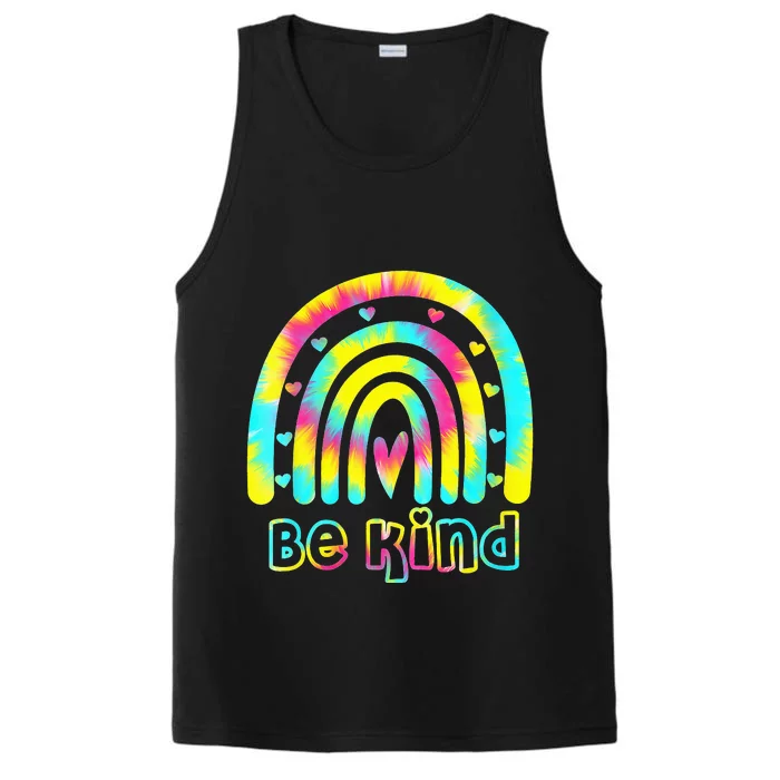 Be Kind Tie Dye Kindness Autism Awareness Performance Tank