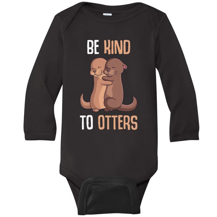 Be Kind To Otters Kids Women Otter Baby Long Sleeve Bodysuit