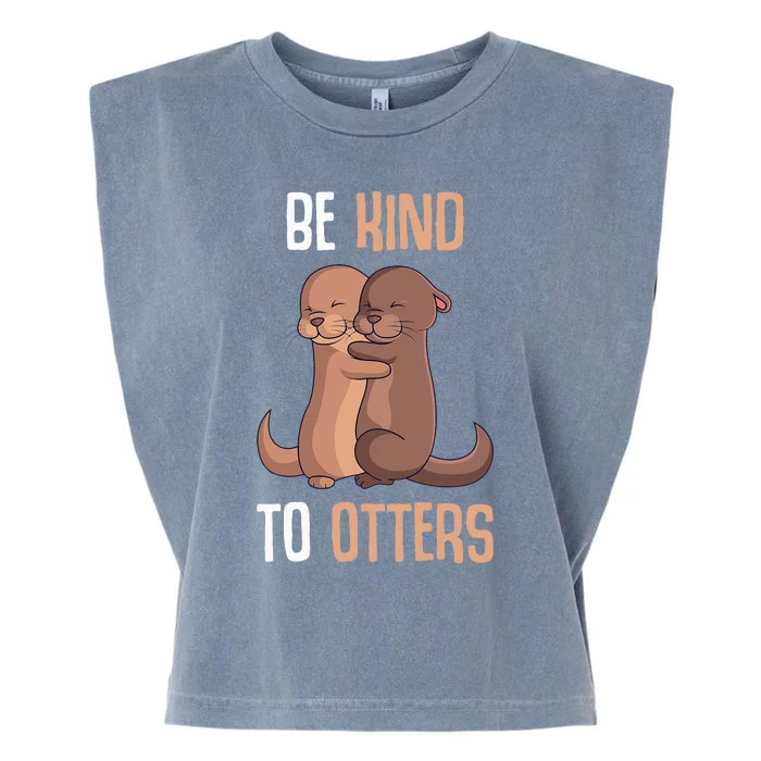 Be Kind To Otters Kids Women Otter Garment-Dyed Women's Muscle Tee