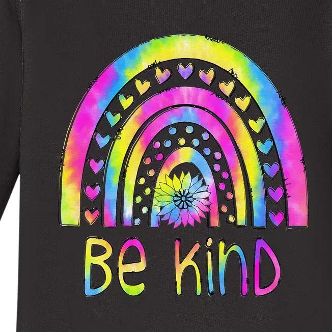 Be Kind Tie Dye Rainbow Choose Kindness Autism Awareness Baby Long Sleeve Bodysuit