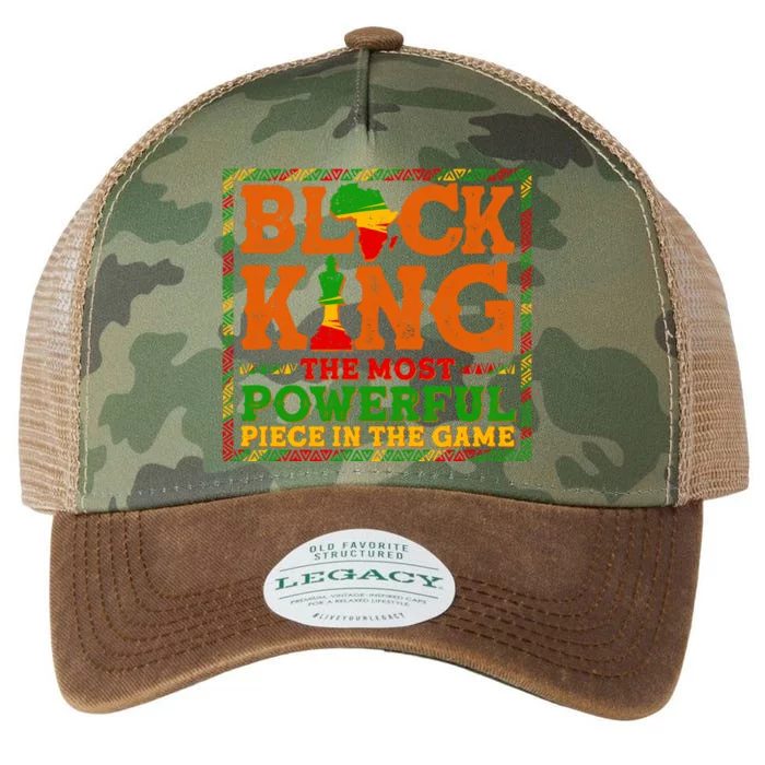 Black King The Most Powerful Piece In The Game Celebrate Black History Legacy Tie Dye Trucker Hat