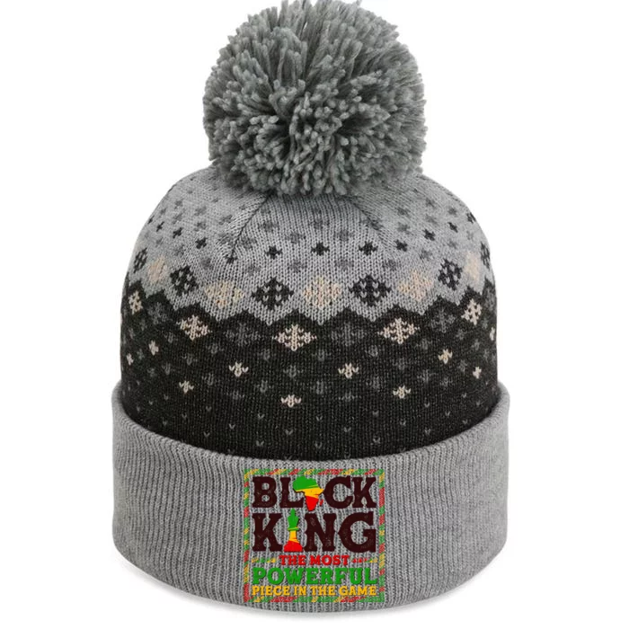 Black King The Most Powerful Piece In The Game Celebrate Black History The Baniff Cuffed Pom Beanie