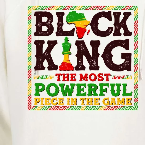 Black King The Most Powerful Piece In The Game Celebrate Black History Womens Funnel Neck Pullover Hood