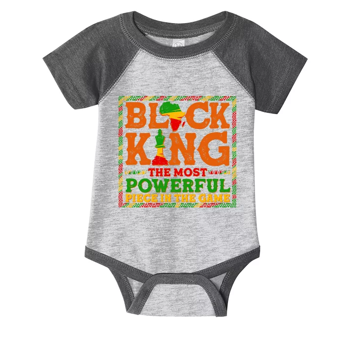 Black King The Most Powerful Piece In The Game Celebrate Black History Infant Baby Jersey Bodysuit