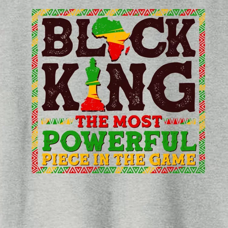 Black King The Most Powerful Piece In The Game Celebrate Black History Women's Crop Top Tee