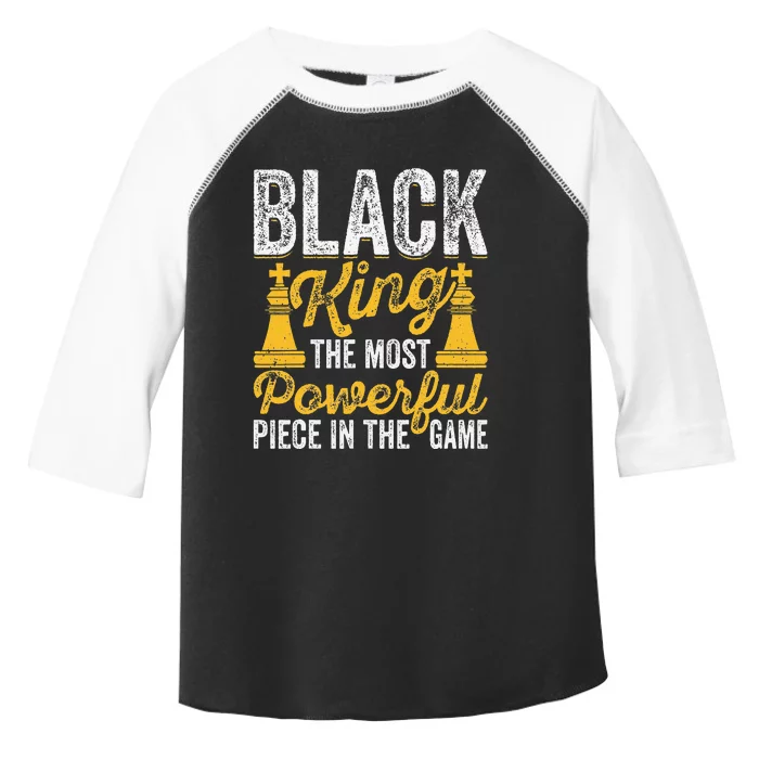 Black King The Most Powerful Piece in The Game Toddler Fine Jersey T-Shirt