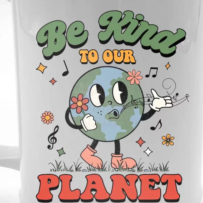 Be Kind To Our Planet Funny Retro Save The Earth Gift Front & Back Beer Stein