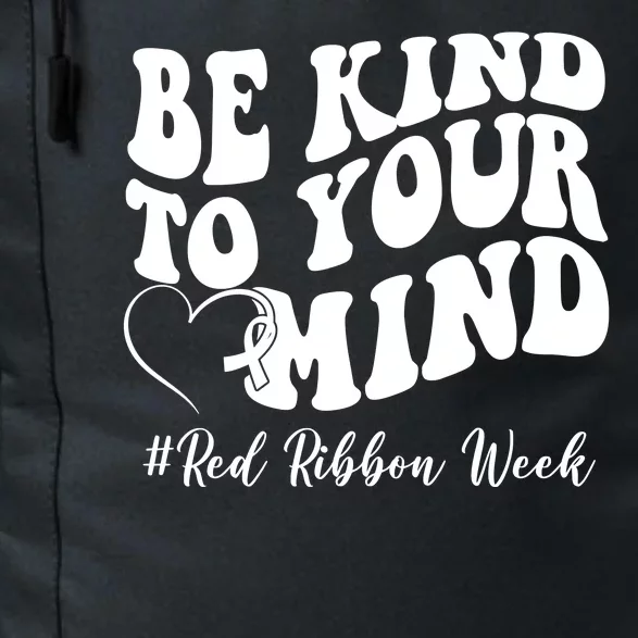 Be Kind To Your Mind Red Ribbon Week Groovy Daily Commute Backpack