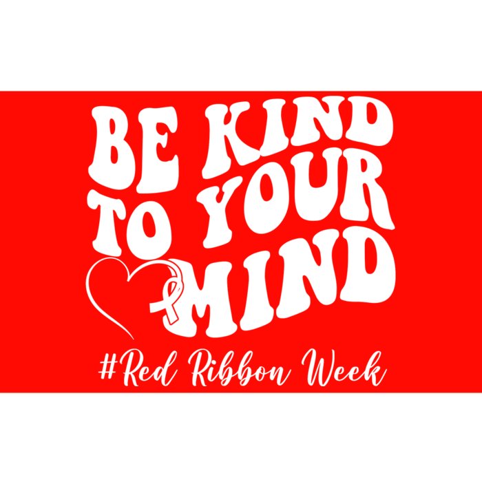 Be Kind To Your Mind Red Ribbon Week Groovy Bumper Sticker