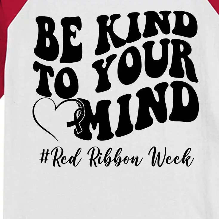 Be Kind To Your Mind Red Ribbon Week Groovy Kids Colorblock Raglan Jersey