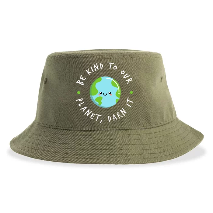 Be Kind To Our Planet Sustainable Cool Gift Sustainable Bucket Hat