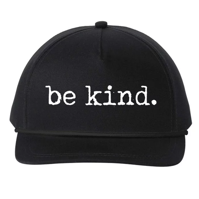 Be Kind Tshirt Snapback Five-Panel Rope Hat