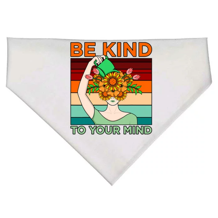 Be Kind To Mind Mental Health Awareness Supporter Graphic USA-Made Doggie Bandana