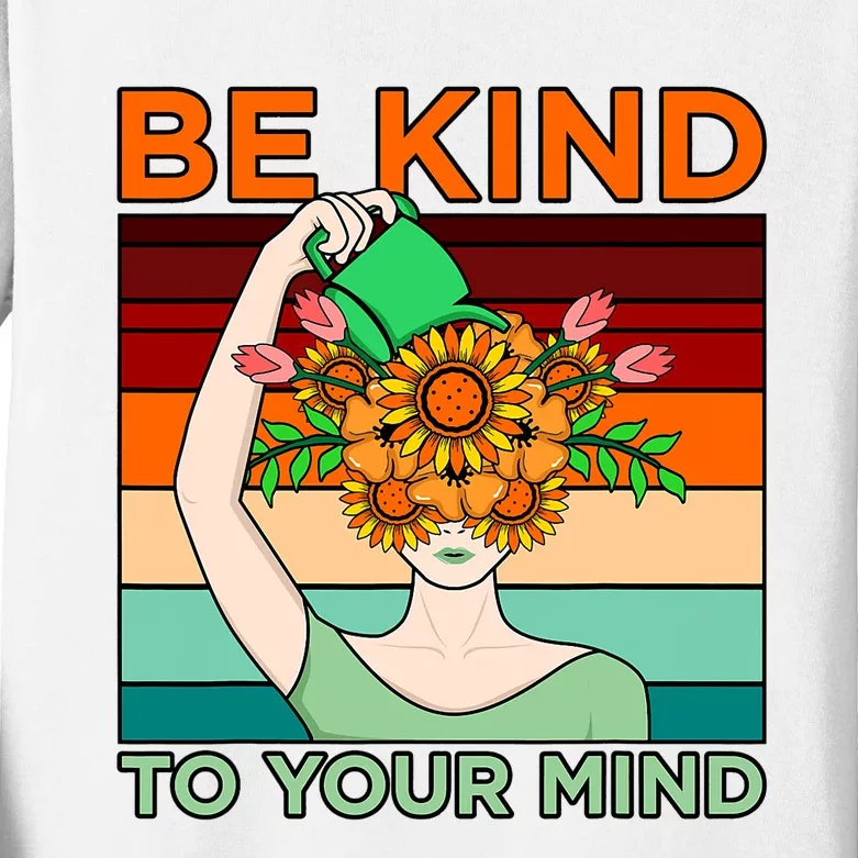 Be Kind To Mind Mental Health Awareness Supporter Graphic Kids Long Sleeve Shirt