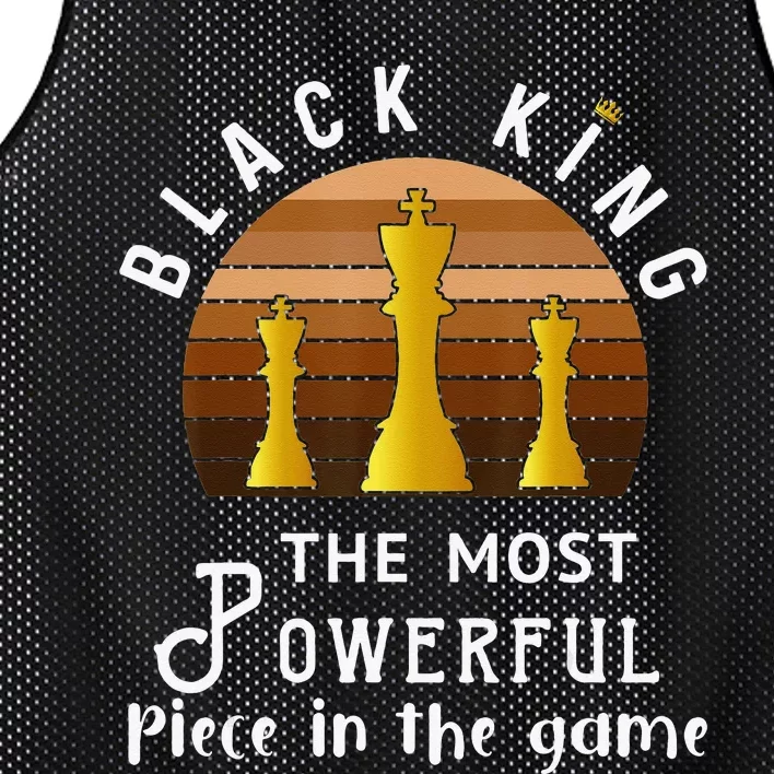 Black King The Most Powerful Piece in The Game Mesh Reversible Basketball Jersey Tank