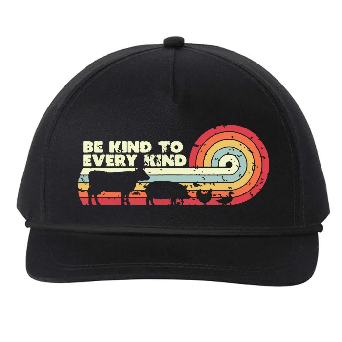 Be Kind To Every Kind Vegan Vegetarian Retro Tee Snapback Five-Panel Rope Hat