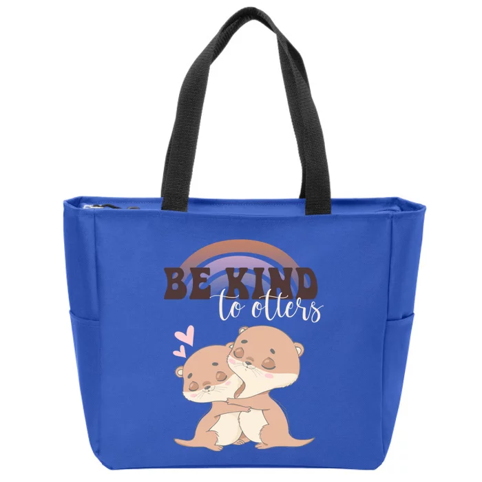 Be Kind To Otters Funny Funny Gift Gift Zip Tote Bag