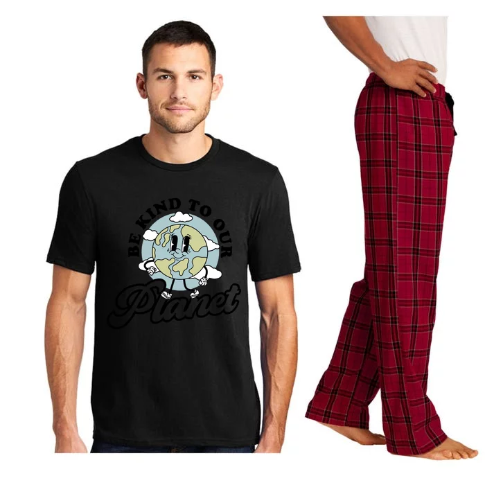 Be Kind To Our Planet Funny Save The Earth Retro Cool Gift Pajama Set