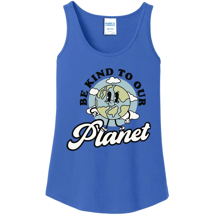 Be Kind To Our Planet Global Warming Awareness Earth Day Meaningful Gift Ladies Essential Tank