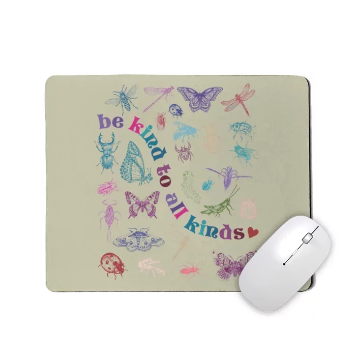 Be Kind To All Kinds Retro Vintage 90s Butterly Mousepad