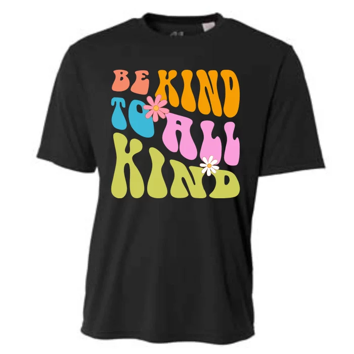 Be Kind To All Kind Colorful Retro Quote Cooling Performance Crew T-Shirt