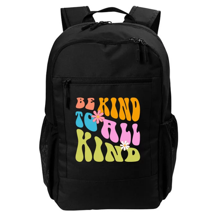 Be Kind To All Kind Colorful Retro Quote Daily Commute Backpack