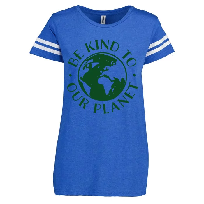 Be Kind To Our Planet Gift Enza Ladies Jersey Football T-Shirt