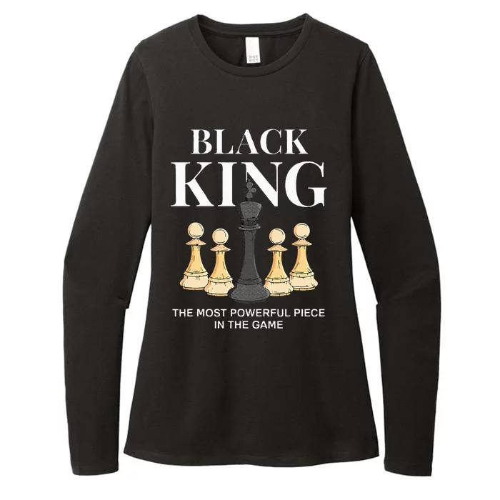 Black King The Most Powerful Piece In The Game Chess Womens CVC Long Sleeve Shirt