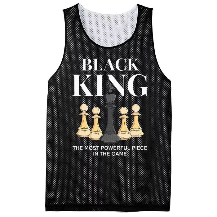 Black King The Most Powerful Piece In The Game Chess Mesh Reversible Basketball Jersey Tank