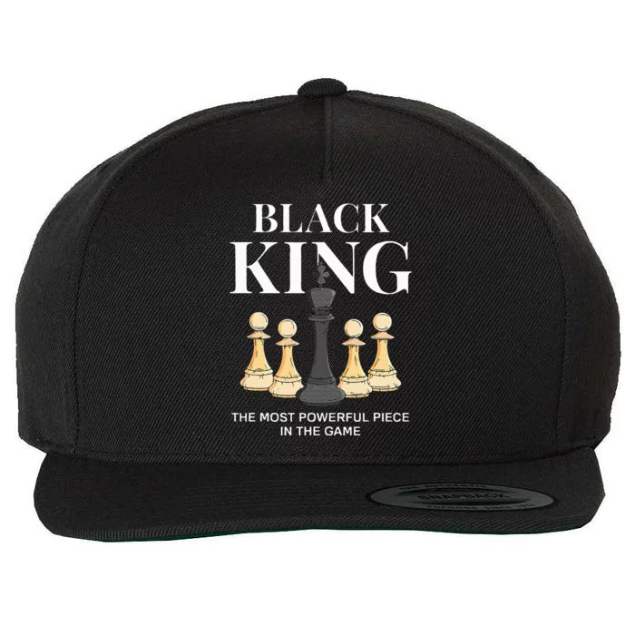 Black King The Most Powerful Piece In The Game Chess Wool Snapback Cap